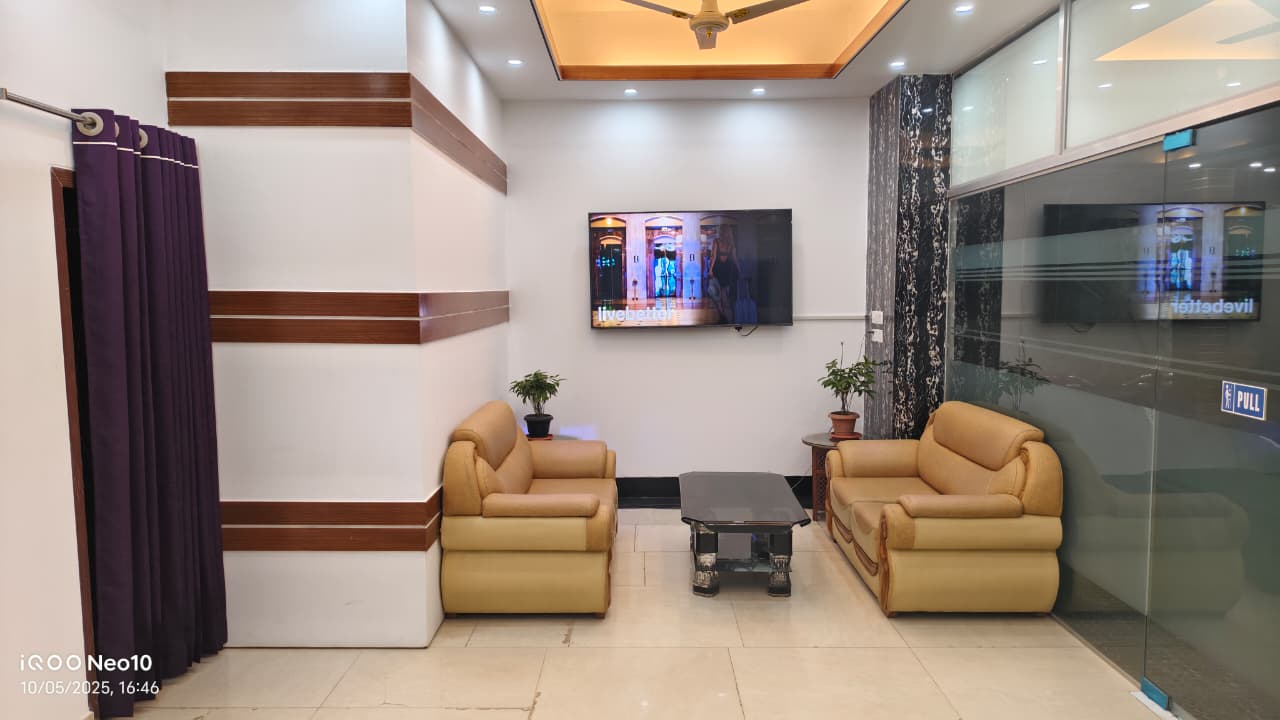 Guests relaxing in the lobby